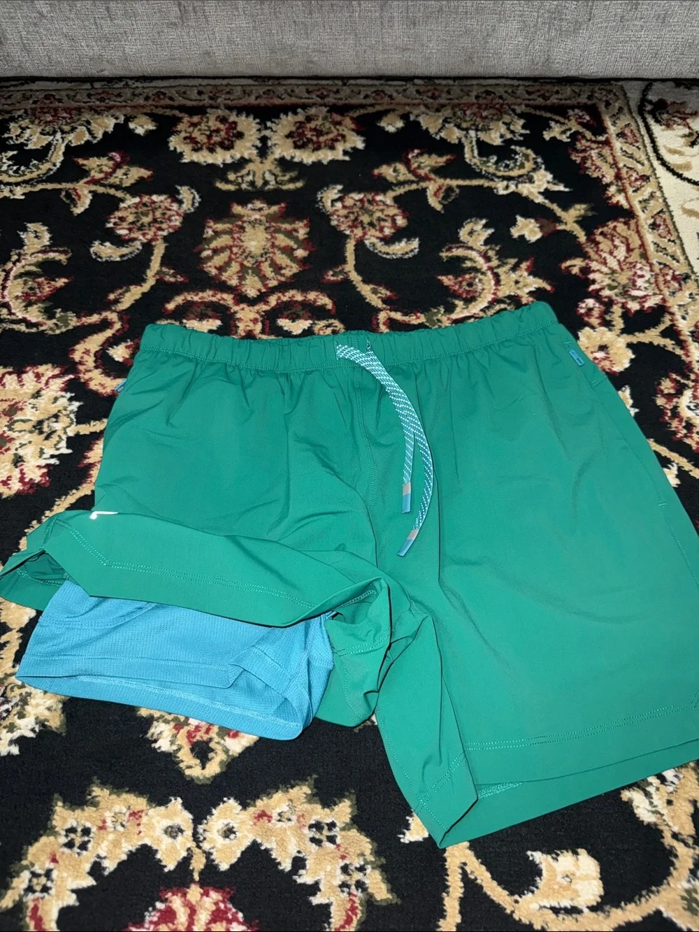 Men's Green Shorts with Drawstring